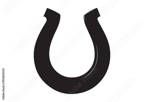 horseshoe logo silhouette vector, lucky iron horseshoes silhouette vector illustration, blacksmith horseshoe logo, horse footwear logo silhouette design on white background