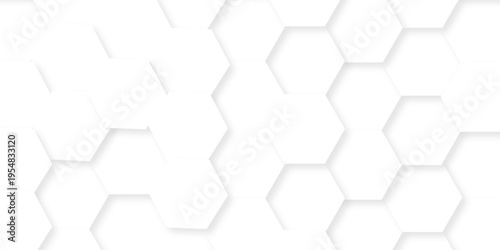 White abstract honeycomb mosaic and tile geometric hexagon vector illustration. geometric digital technology polygon science vintage square mosaic and web cover business texture.