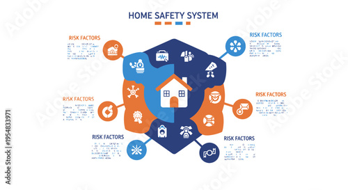 Home Safety System Infographic: Risk Factors and Protection Measures