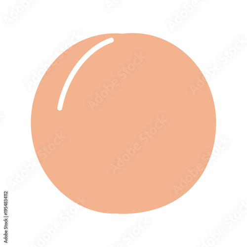 オレンジ色のあんずのシンプルなフラットアイコン