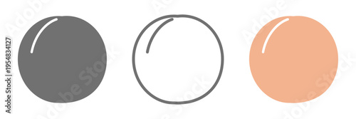 あんずアイコンセット 白黒・線画・カラー