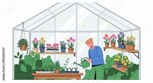 Lush Greenhouse Gardening A Florist s Haven of Blooms and Growth