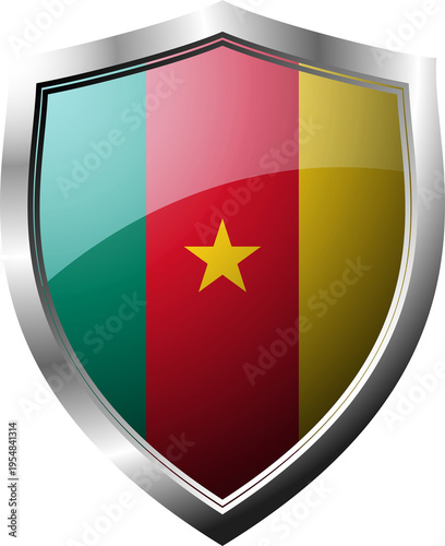 Free Download Cameroon Flag Badge - GFXLoad