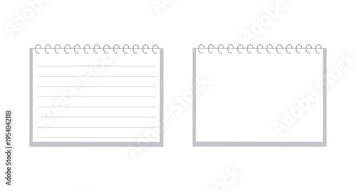 罫線のあるノートと白地のノート