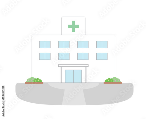 病院の正面玄関