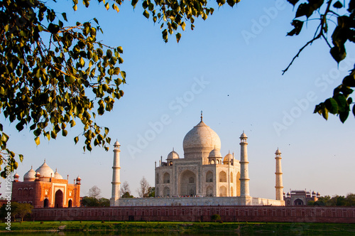 Taj Mahal View from the bank of the Yamuna River,