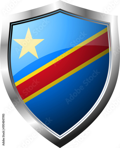 Free Download Democratic Republic of Congo Flag Badge - GFXLoad