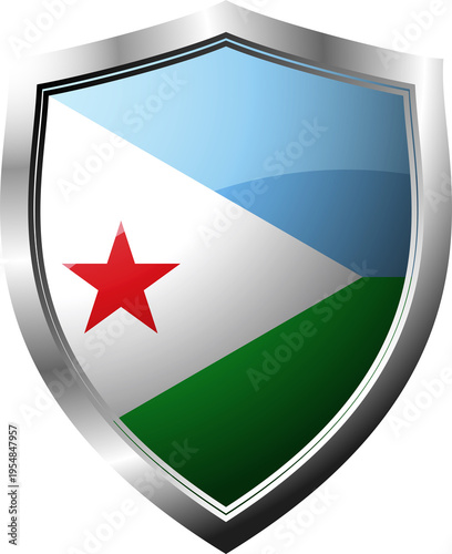 Free Download Djibouti Flag Badge - GFXLoad