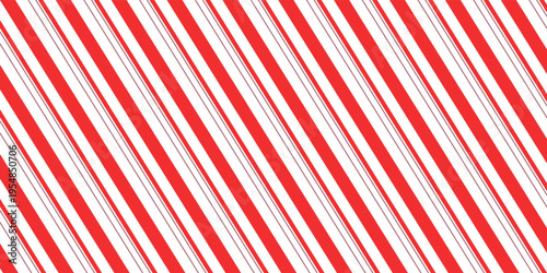 Candy Cane Stripes Seamless Pattern - Diagonal candy cane stripes repeating pattern design