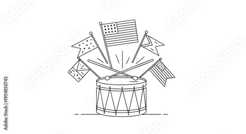 Set of 7 patriotic flags vector icons