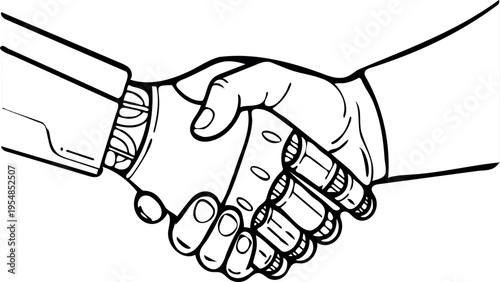 A handshake between two people