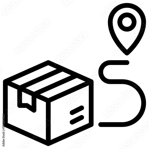 Delivery Icon with Line Style