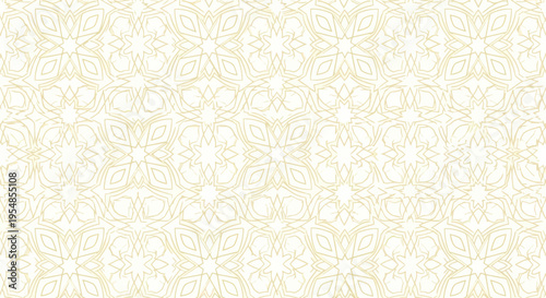 Elegant Golden Geometric Pattern on White Background