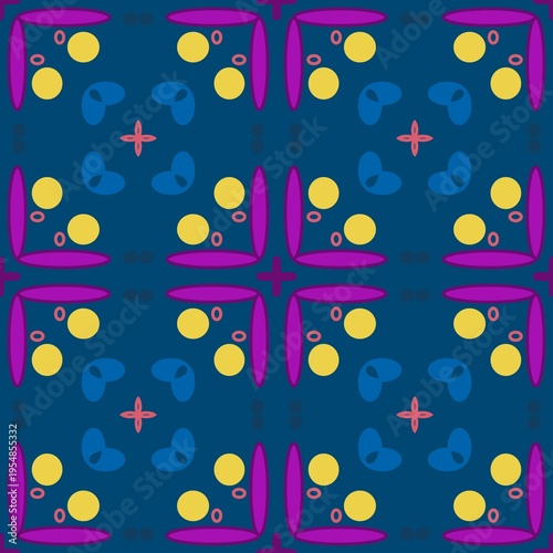 Fabric pattern, Zigzag pattern, Flower pattern design