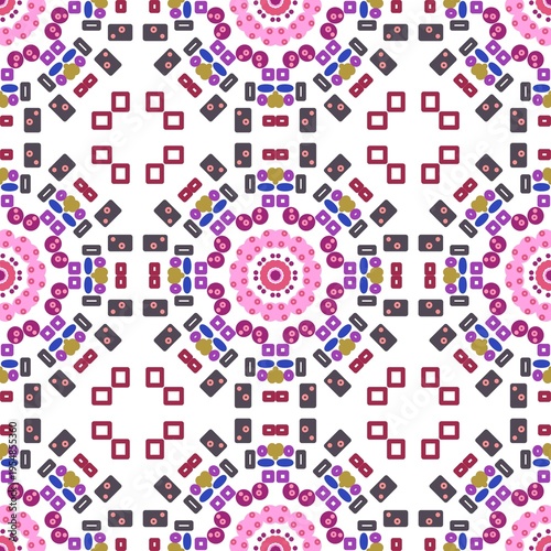 Fabric pattern, Zigzag pattern, Flower pattern design