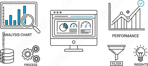 financial growth and profit analysis chart with rising stock market trend vector illustration
