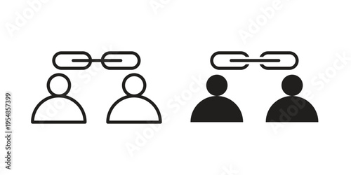 Affiliate link icon concept design set. Icon Element For Design