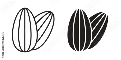 Almond icon concept design set. Icon Element For Design