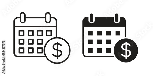 Quadro su tela Annuity icon concept design set. Icon Element For Design