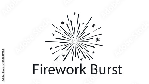 Abstract Firework Burst Logo Icon - Celebration and Sparkle