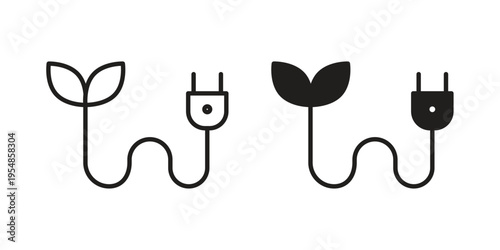 Biomass energy icon concept design set. Icon Element For Design