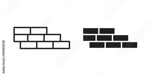Bricks icon concept design set. Icon Element For Design