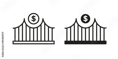 Bridging loan icon concept design set. Icon Element For Design