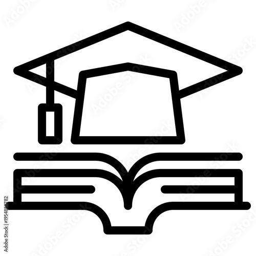 Academic Icon with Line Style
