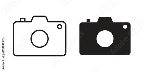 Camera icon concept design set. Icon Element For Design