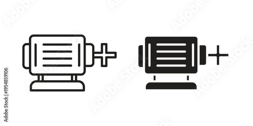 Car alternator icon concept design set. Icon Element For Design