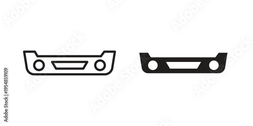Car bumper icon concept design set. Icon Element For Design