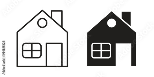 Chalet icon concept design set. Icon Element For Design