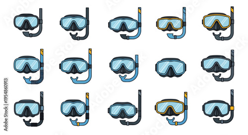 snorkeling gear, diving masks