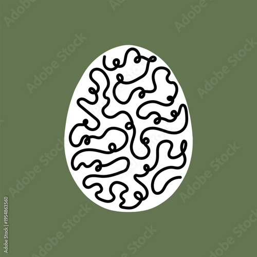 Easter egg icon. Illustration of Spring or Easter. Perfect for banner, postcard, poster, party and other decorations.