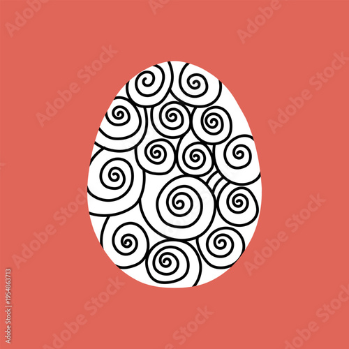Easter egg icon. Illustration of Spring or Easter. Perfect for banner, postcard, poster, party and other decorations.