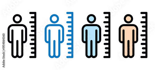 Gender equality icons with progress bar concept flat design illustration