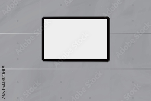 コンクリート壁に取り付けられたテレビモニター
