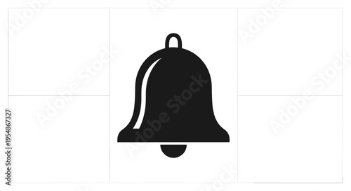 Black Bell Icon Graphic.
