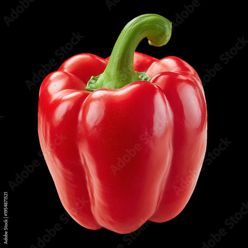 Sweet red pepper isolated on white
