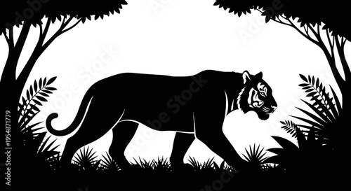 Black Panther in Jungle Environment 2.