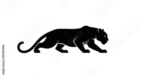 Black Panther Silhouette Walking 1.