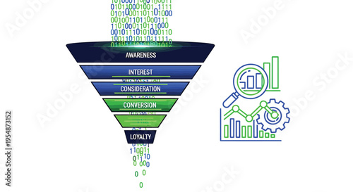 Marketing funnel diagram vector, business infographic elements