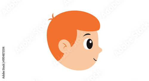 Cartoon boy with red hair.