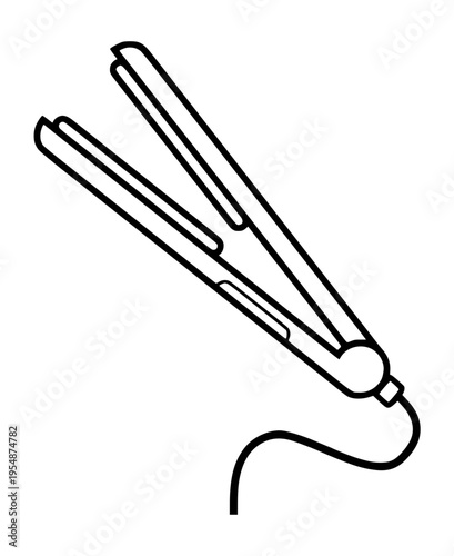 Hair straightener illustration