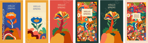 Awesome Flower backgrounds. Colourful floral design for covers, notebooks, cards, package design and other