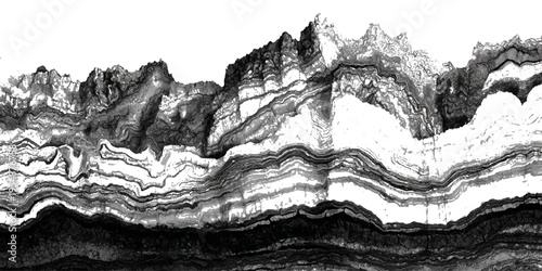 Vintage strata stone texture background. old black grunge natural rock detail.