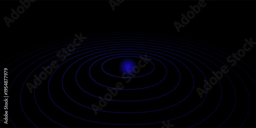 Radio Wave illustration effects on Green Screen background. circle waves in white background.