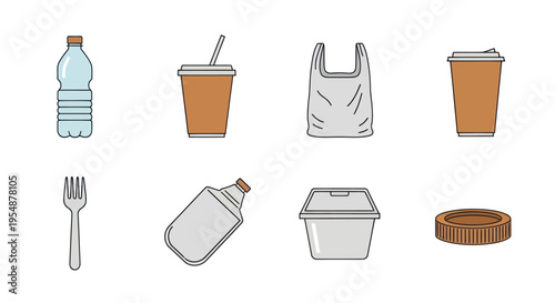 Disposable fast food packaging and utensils