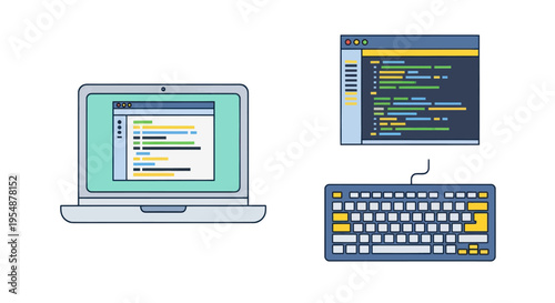 computer coding, programming concept