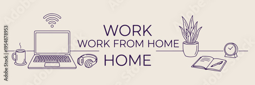 Work from home lifestyle art, modern remote work concept design, professional home office vector art, freelance lifestyle and work balance, digital nomad work from home, remote employee lifestyle desi